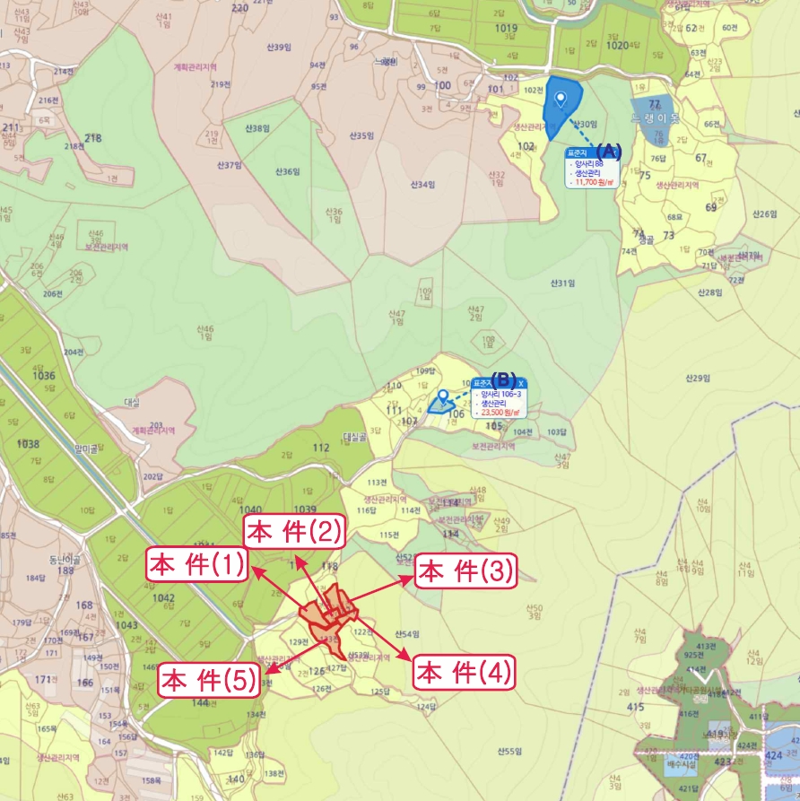 충청남도 청양군 비봉면 양사리 119-2 외 4필지 전 경매 사진 21