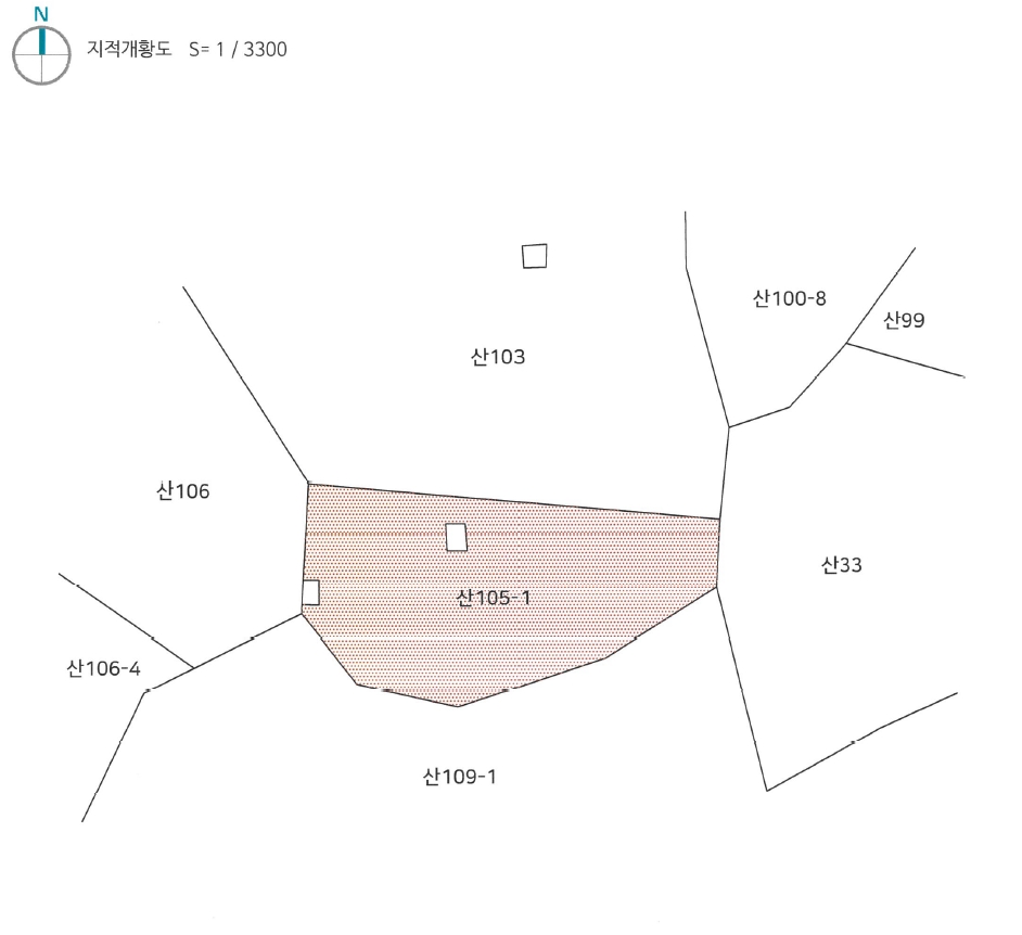경상북도 영천시 화남면 죽곡리 산105-1 임야 경매 사진 9