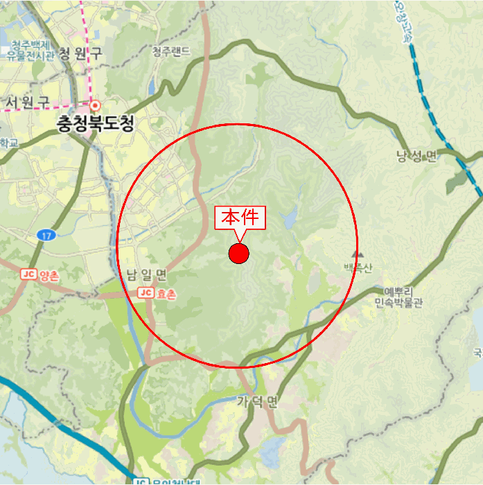 충청북도 청주시 상당구 남일면 송암리 산77-33 외 3필지 임야 경매 사진 4