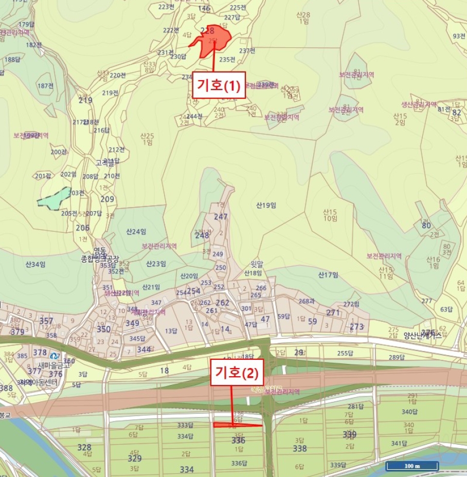 충청북도 영동군 양강면 묵정리 228-2 답 경매 사진 40