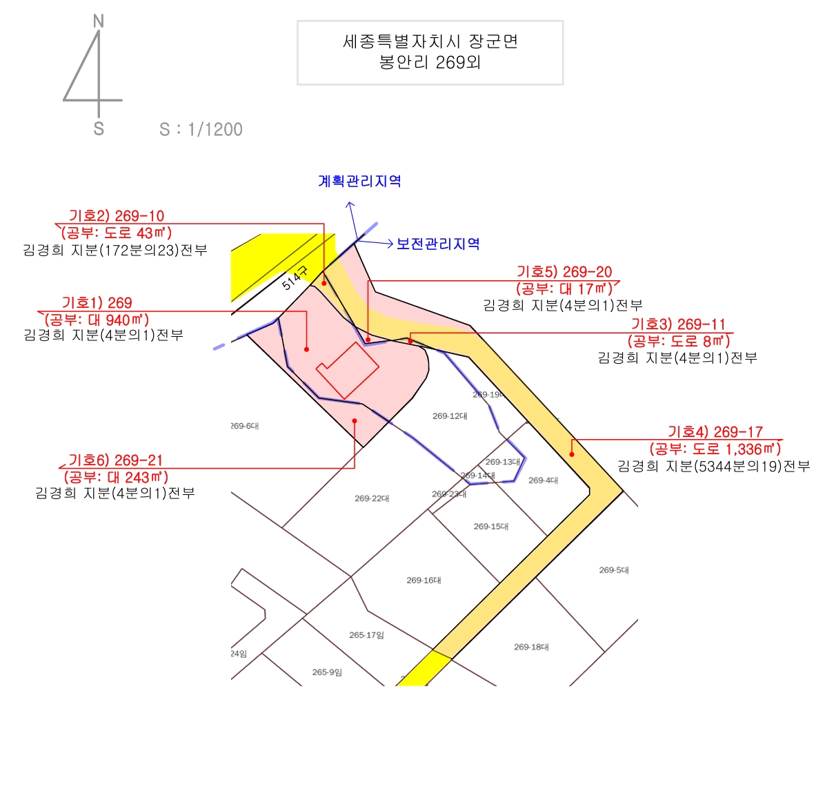 세종특별자치시 장군면 봉안리 269 외 5필지 자동차관련시설 경매 사진 55