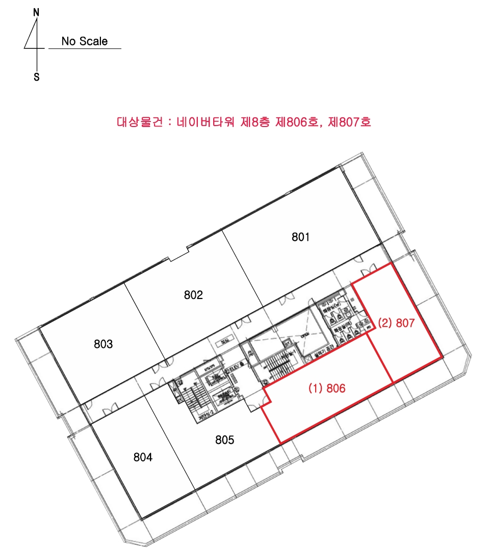 세종특별자치시 보람동 755 네이버타워 8층806호 근린상가 경매 사진 23