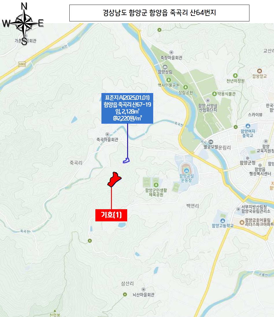 경상남도 함양군 함양읍 죽곡리 산64 임야 경매 사진 17