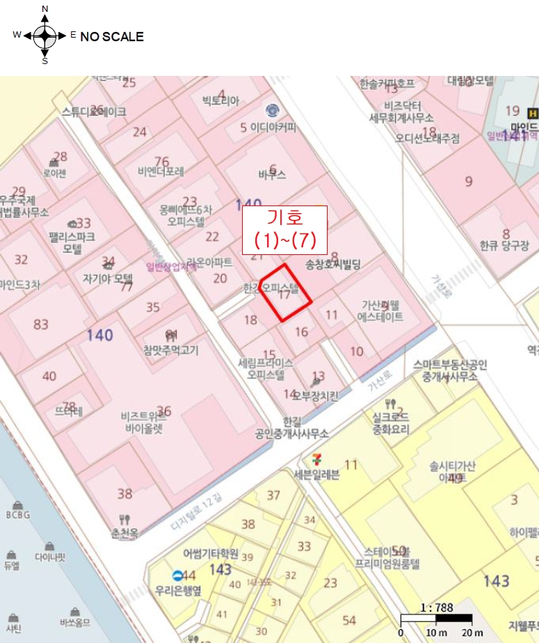 서울특별시 금천구 가산동 140-17 한강 제1동 제7층 제701호 외 1필지 오피스텔(주거) 경매 사진 14