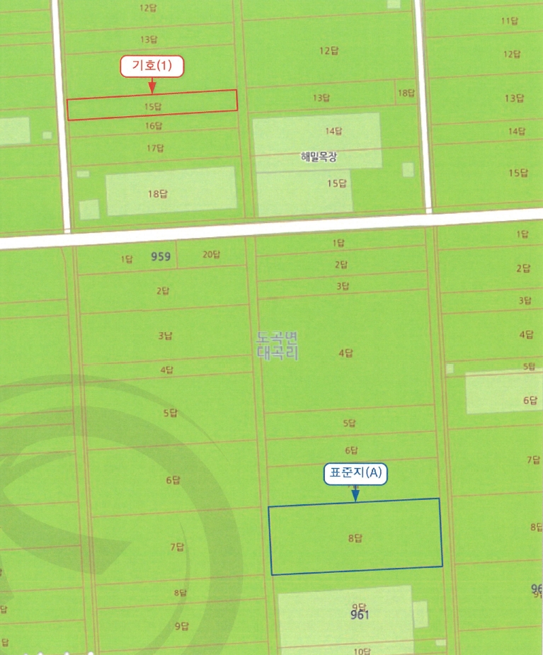 전라남도 화순군 도곡면 대곡리 958-15 답 경매 사진 11