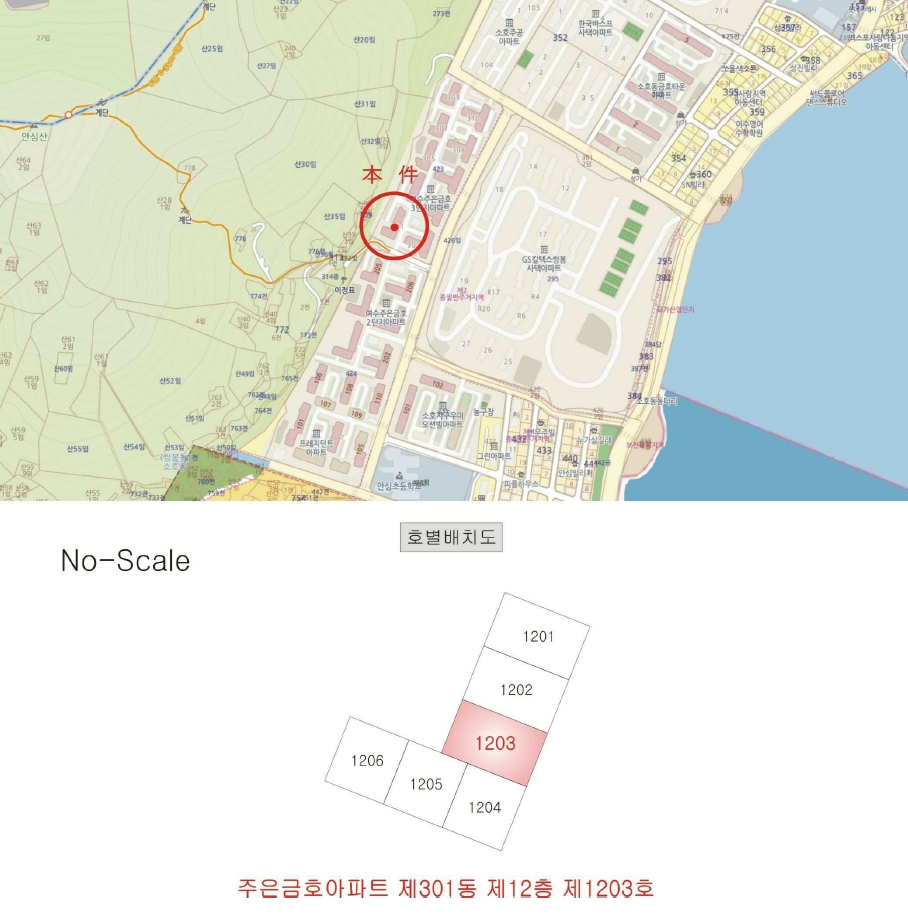 전라남도 여수시 소호동 423 주은금호아파트 301동 12층1203호 외 1필지 아파트 경매 사진 11