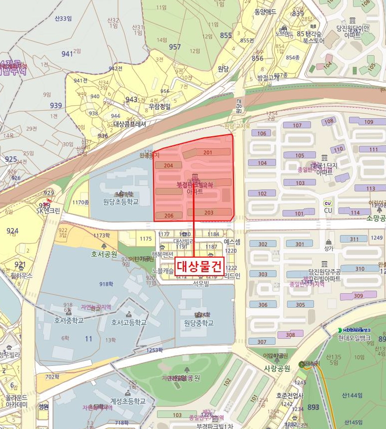 충청남도 당진시 원당동 1172 파크빌2차아파트 206동 2층203호 아파트 경매 사진 19