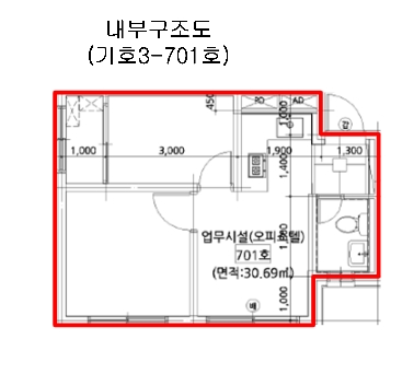 서울 금천구 가산동 234-2, 제101동 제7층 제701호 (가산동, 금강노블레스) 외 1필지 오피스텔(주거) 경매 사진 9