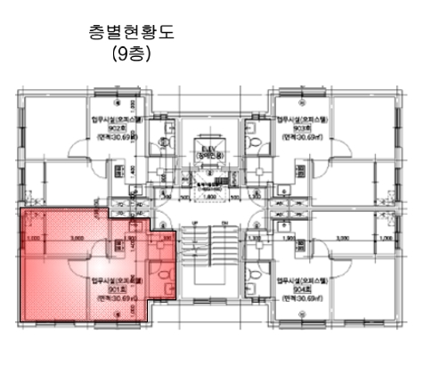 서울 금천구 가산동 234-2, 제101동 제9층 제901호 (가산동, 금강노블레스) 외 1필지 오피스텔(주거) 경매 사진 11