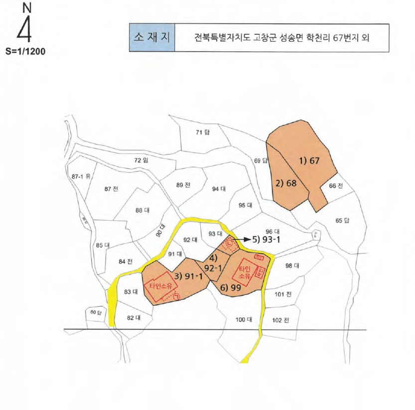 전북특별자치도 고창군 성송면 학천리 67 외 1필지 답 경매 사진 9