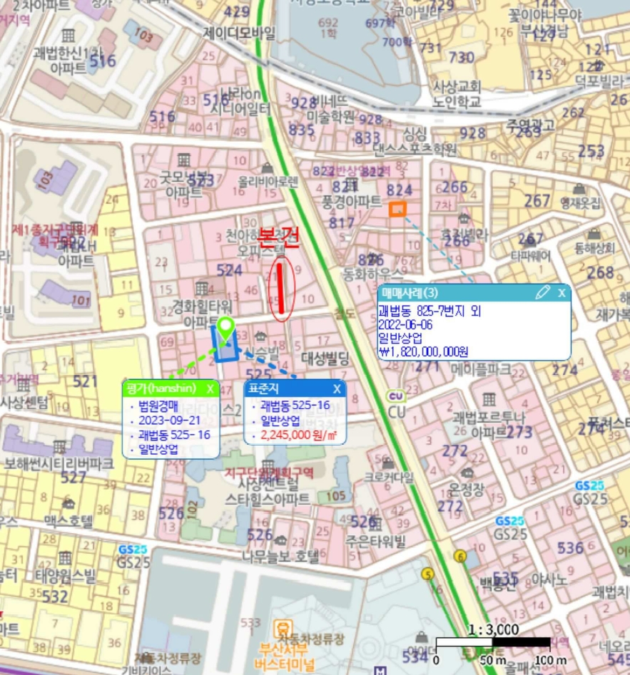 부산광역시 사상구 괘법동 524-33 도로 경매 사진 15