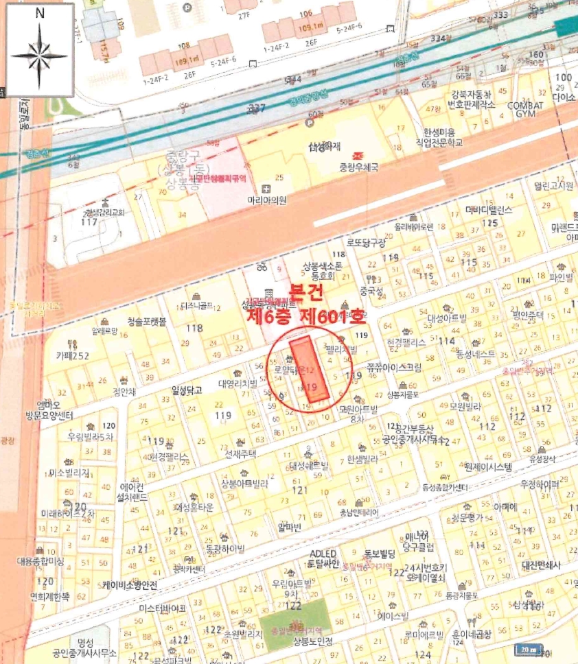 서울특별시 중랑구 상봉동 119-12 해피리움 6층 601호 다세대(빌라) 경매 사진 23