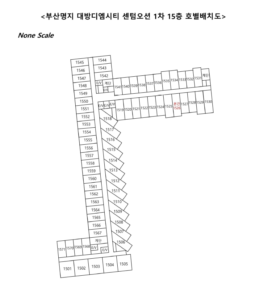 부산광역시 강서구 명지동 3432-5 부산명지 대방디엠시티 센텀오션 1차 15층에이동1526호 오피스텔 경매 사진 16