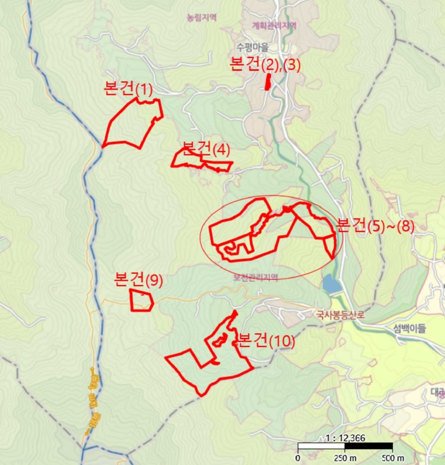 전라남도 광양시 옥곡면 수평리 산130-2 임야 경매 사진 4