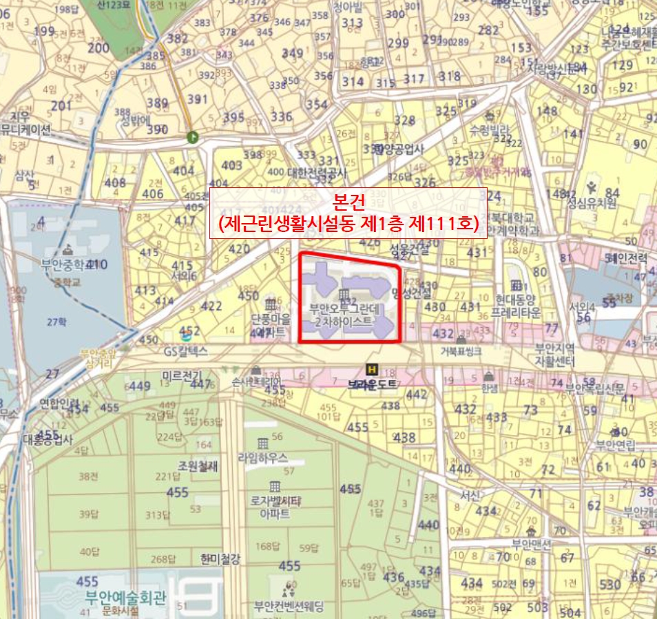 전북특별자치도 부안군 부안읍 서외리 632 부안오투그란데2차하이스트 근린생활시설동 1층 111호 근린상가 경매 사진 13