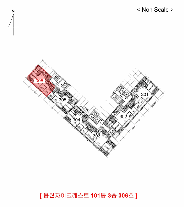 인천광역시 미추홀구 용현동 용마루주거환경개선사업지구1블록 용현자이크레스트 101동 3층306호 아파트 경매 사진 13