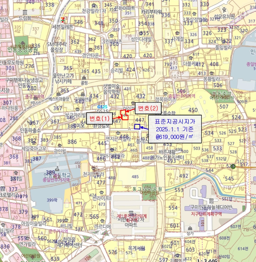 경상북도 구미시 인의동 447-26 외 1필지 상가주택 경매 사진 39