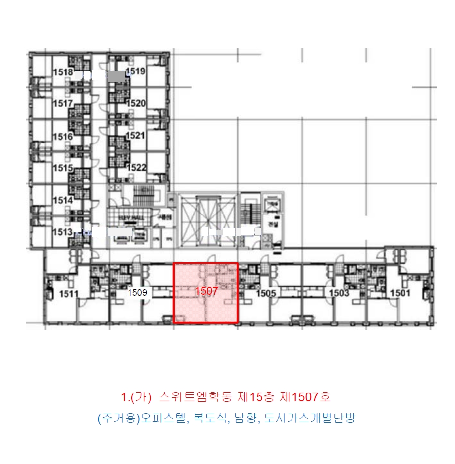 전라남도 여수시 학동 61-1 스위트엠학동 15층1507호 오피스텔 경매 사진 28
