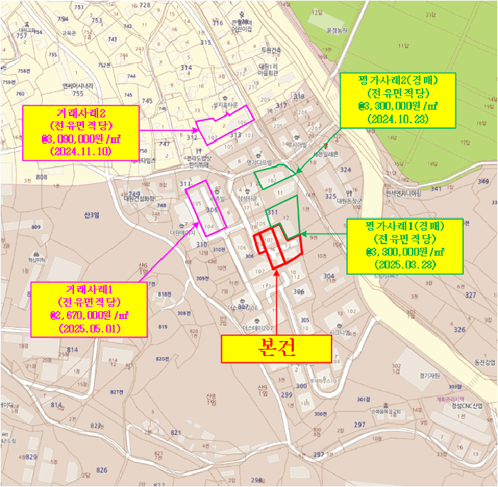 경기도 파주시 조리읍 대원리 311-13 삼성타운 에이동 2층202호 외 2필지 다세대주택 경매 사진 11