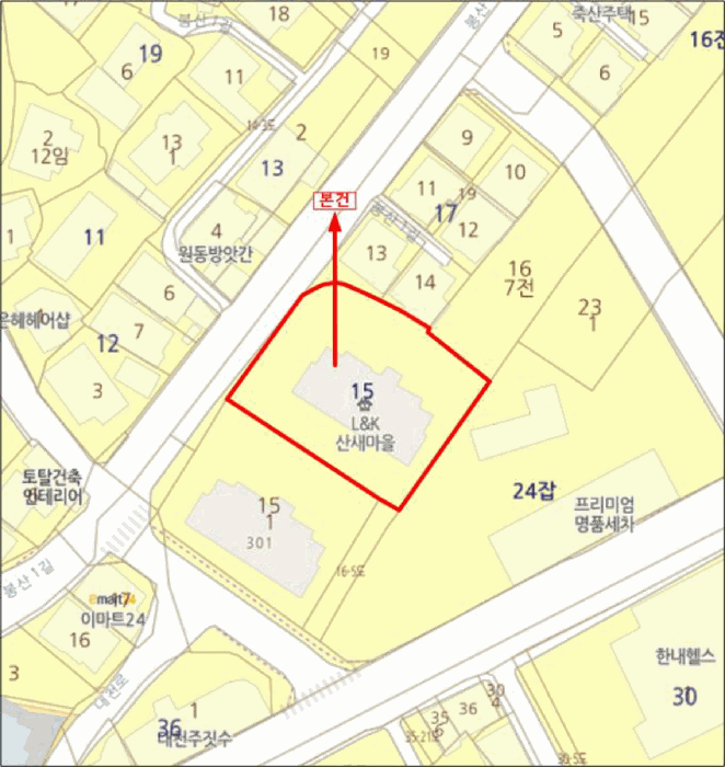 충청남도 보령시 대천동 15 엘케이 산새마을 302동 3층302호 외 1필지 아파트 경매 사진 15