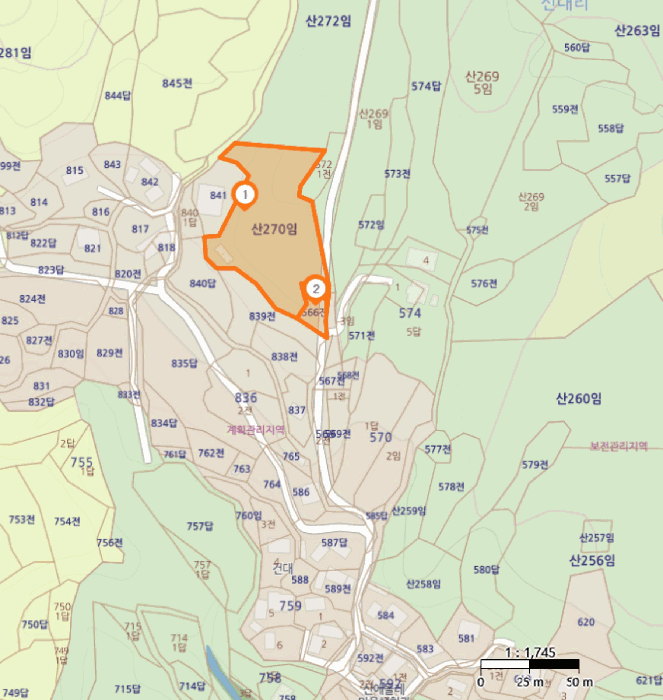 경상북도 경주시 양남면 신대리 산270 외 1필지 임야 경매 사진 10