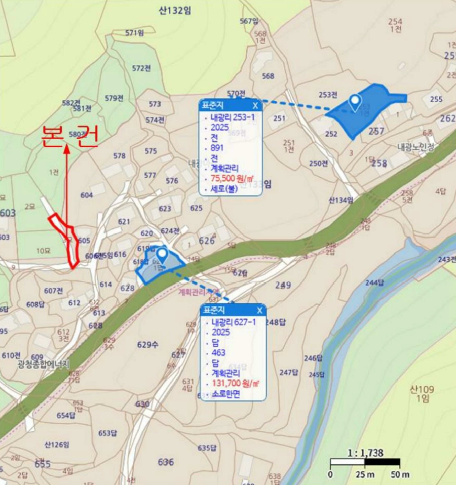울산광역시 울주군 온양읍 내광리 603-3 묘지 경매 사진 21