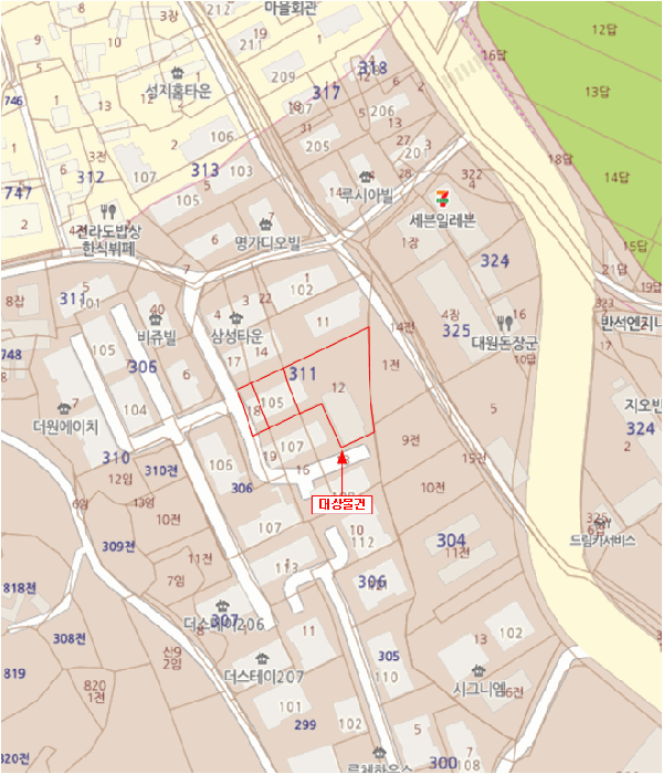 경기도 파주시 조리읍 대원리 311-12 삼성타운 에이동 4층402호 외 2필지 다세대주택 경매 사진 11