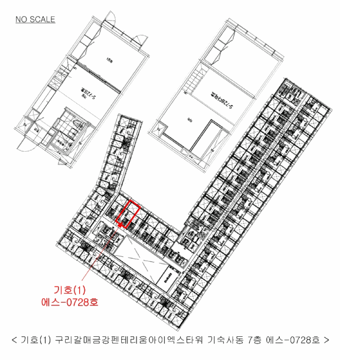 경기도 구리시 갈매동 552-12 구리갈매금강펜테리움아이엑스타워 기숙사동 7층에스-0728호 아파트형공장 경매 사진 28