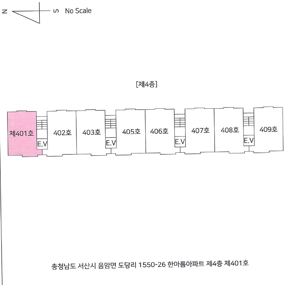 충청남도 서산시 음암면 도당리 1550-26 한아름아파트 4층401호 아파트 경매 사진 22