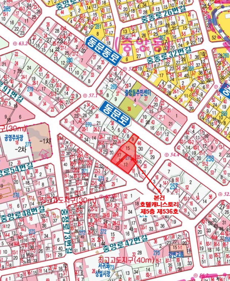 제주특별자치도 서귀포시 서귀동 270-9 호텔캐니스토리 5층 536호 외 4필지 숙박(콘도등) 경매 사진 10