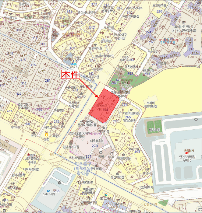 인천광역시 미추홀구 학익동 264-4 4층 408호 외 10필지 근린상가 경매 사진 14