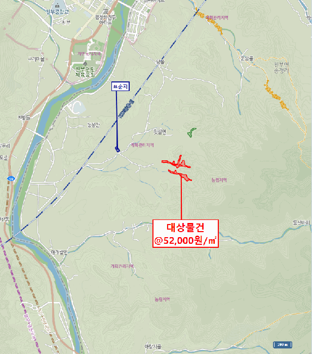 강원특별자치도 평창군 진부면 송정리 1595 외 2필지 전 경매 사진 8