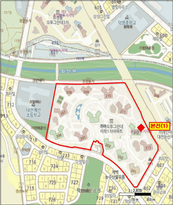 대전광역시 유성구 계산동 721 대전학하지구오투그란데미학아파트 212동 17층1701호 아파트 경매 사진 13