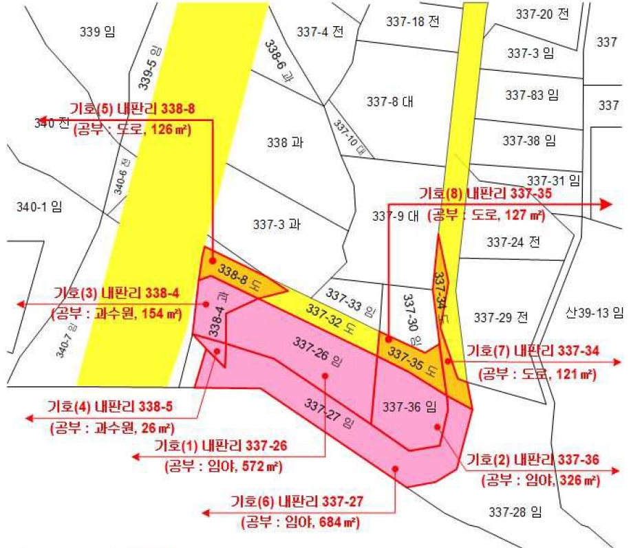 세종특별자치시 연동면 내판리 337-26 외 7필지 임야 경매 사진 47