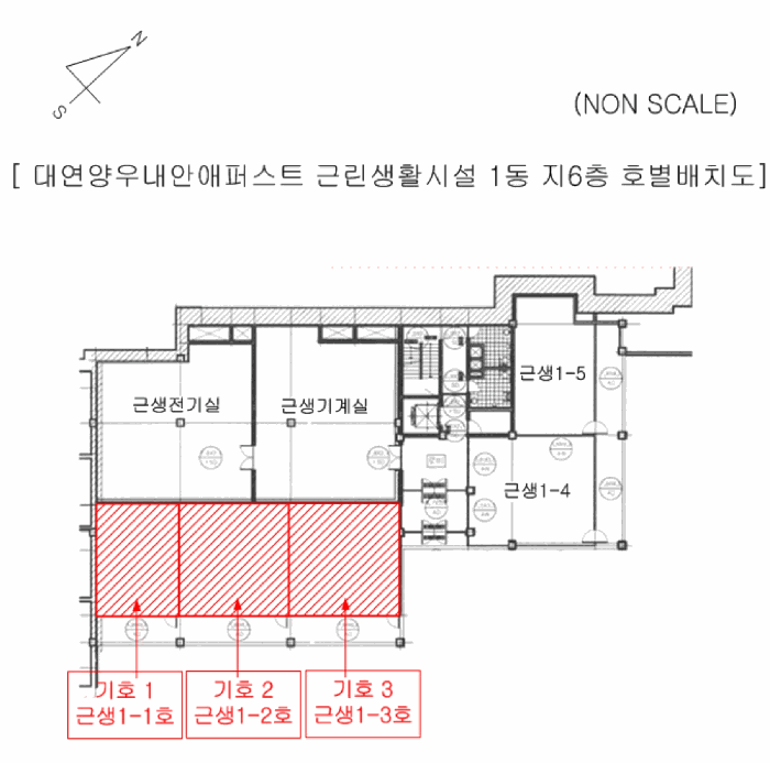 부산광역시 남구 문현동 1250 대연양우내안애퍼스트 근린생활시설1동 지6층근생1-1호 외 2개호 근린상가 경매 사진 12