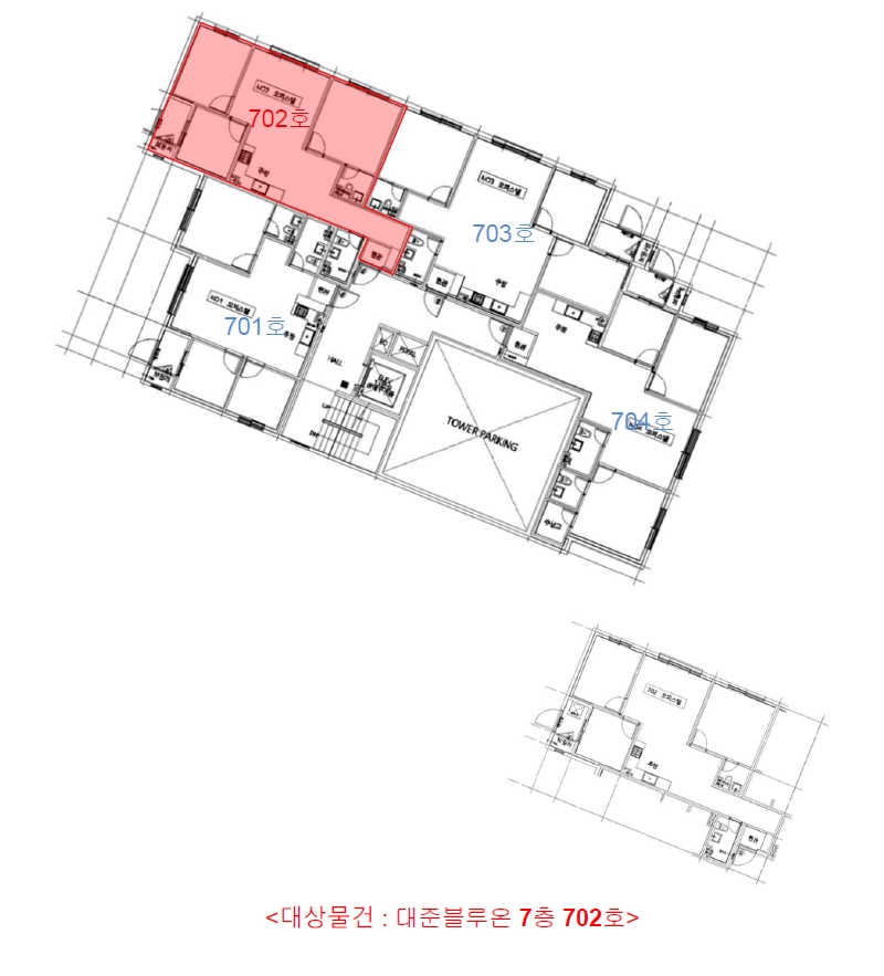 인천광역시 미추홀구 숭의동 331-14 대준블루온 7층702호 외 2필지 오피스텔(주거) 경매 사진 12