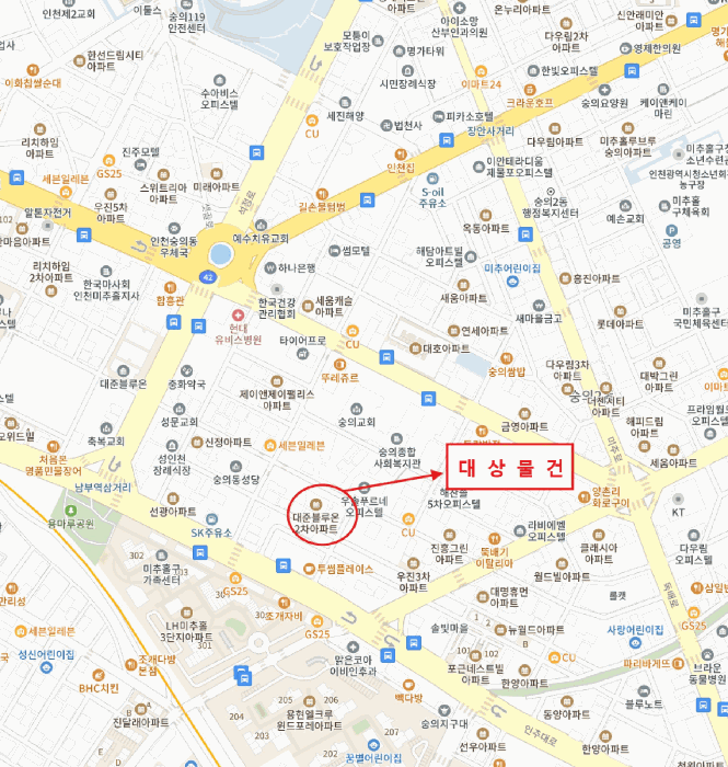 인천광역시 미추홀구 숭의동 331-14 대준블루온 7층702호 외 2필지 오피스텔(주거) 경매 사진 10