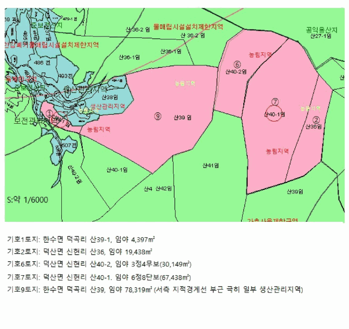 충청북도 제천시 한수면 덕곡리 산39-1 외 4필지 임야 경매 사진 13