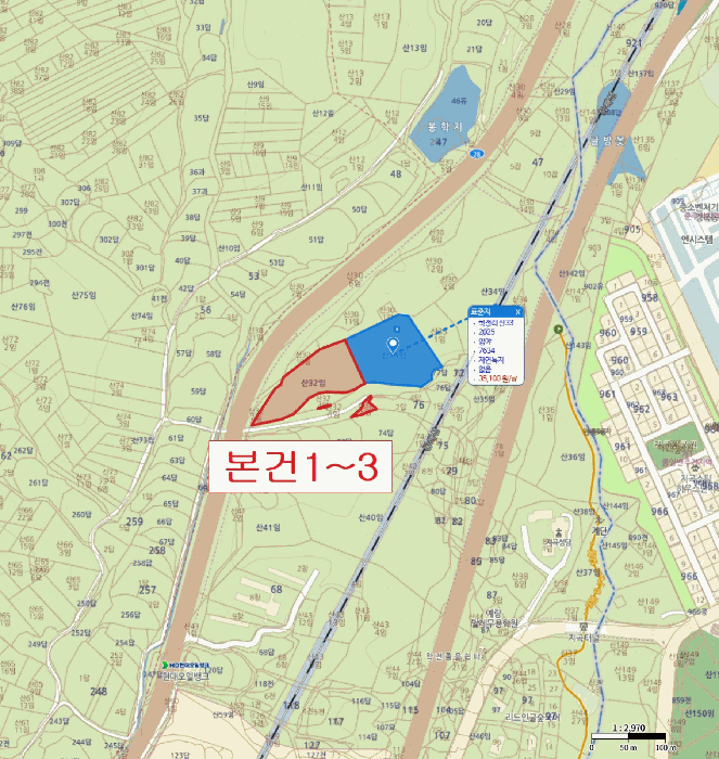 경상북도 포항시 남구 연일읍 학전리 산32 임야 경매 사진 36
