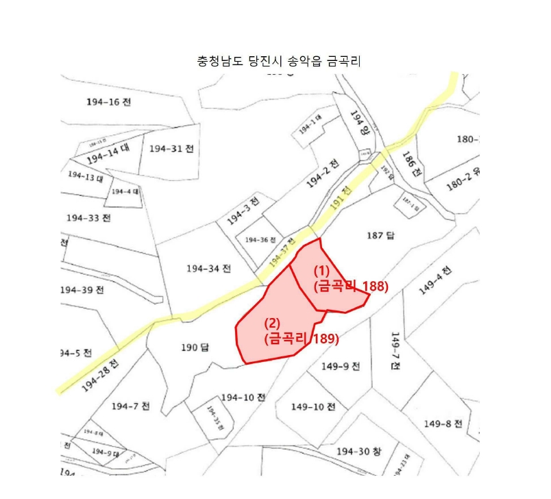 충청남도 당진시 송악읍 금곡리 188 외 1필지 답 경매 사진 17