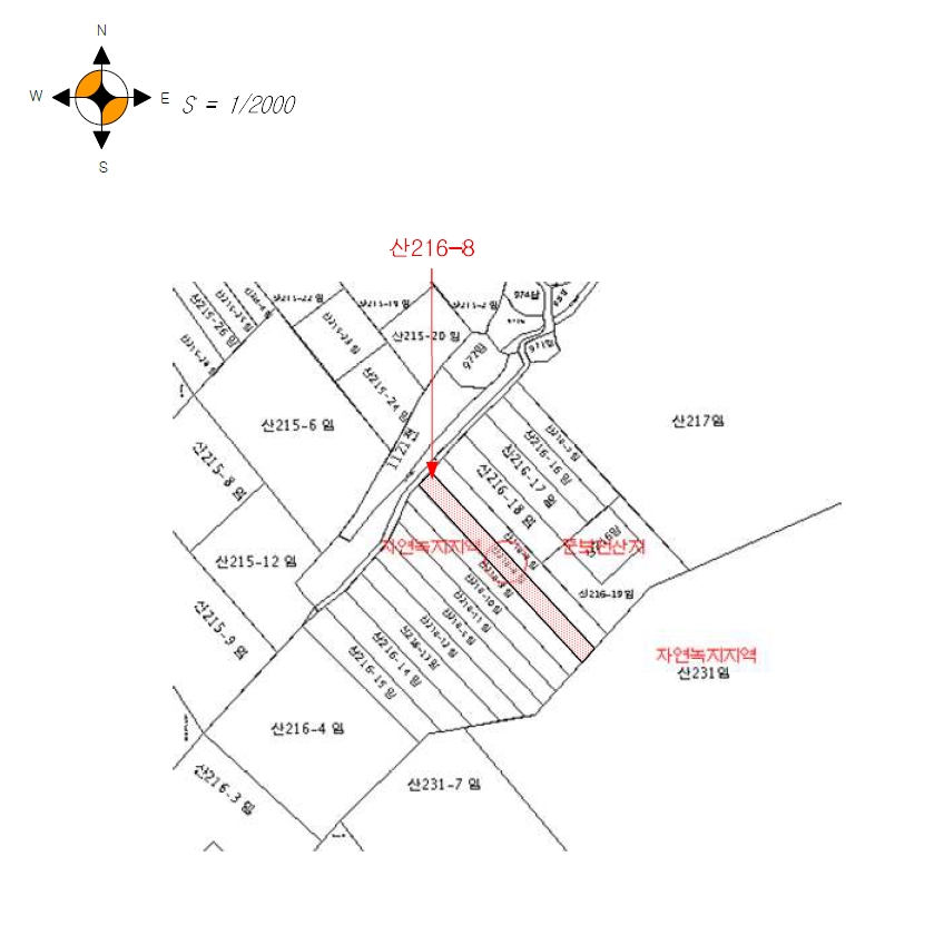 경상북도 포항시 북구 양덕동 산216-8 임야 경매 사진 13