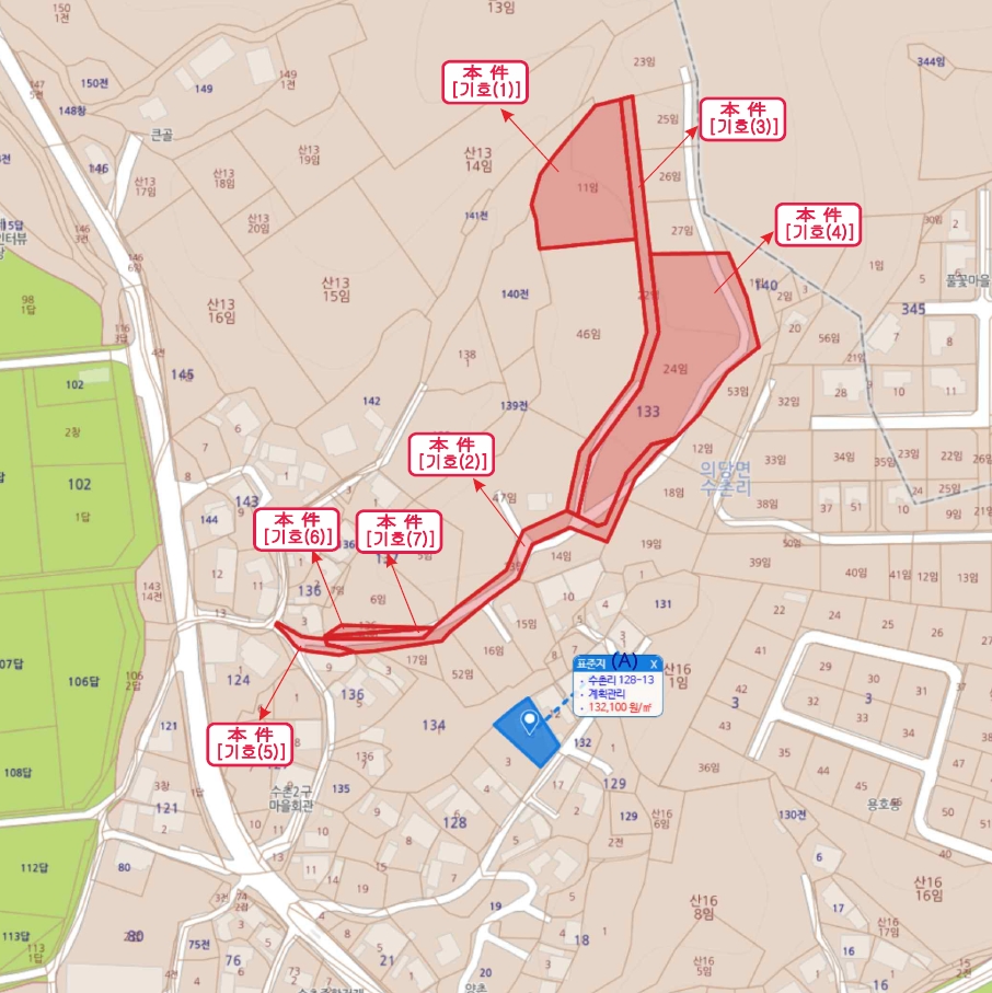충청남도 공주시 의당면 수촌리 133-11 외 9필지 임야 경매 사진 60