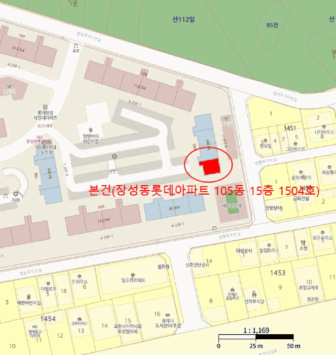경상북도 포항시 북구 장성동 1455-1 장성동롯데아파트 105동 15층 1504호 아파트 경매 사진 16
