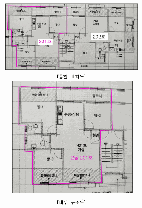 경기도 고양시 덕양구 내유동 242 내유동 공동주택 2동 2층201호 외 1필지 다세대주택 경매 사진 11