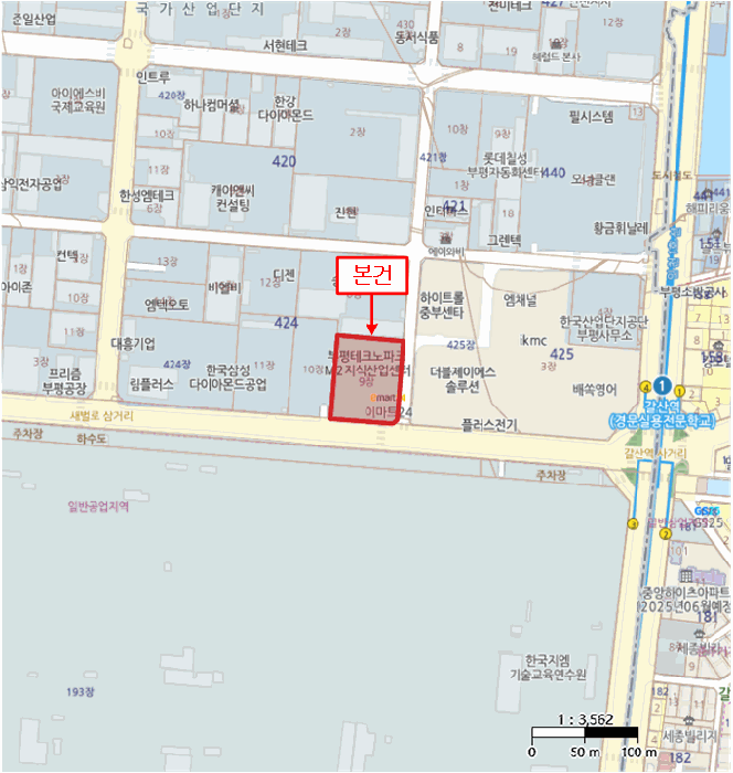 인천광역시 부평구 청천동 424-9 부평테크노파크엠2 1층 107호 지식산업센터 경매 사진 9