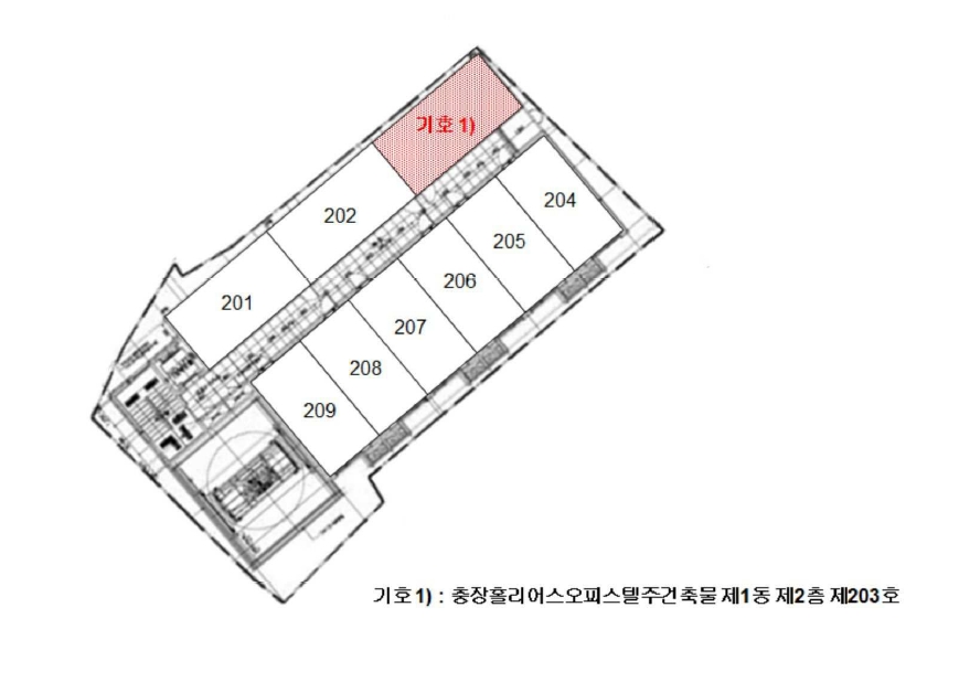 광주광역시 동구 수기동 89 충장홀리어스오피스텔주건축물 제1동 제2층 제203호 외 1필지 오피스텔(주거) 경매 사진 15
