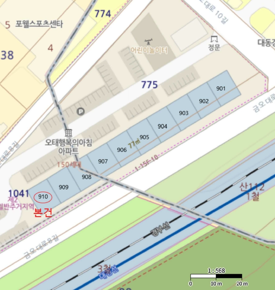 경상북도 구미시 오태동 775 행복의아침 101동 9층910호 외 1필지 아파트 경매 사진 9