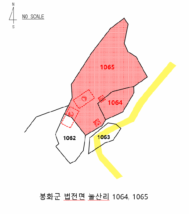 경상북도 봉화군 법전면 눌산리 1064 대지 경매 사진 6