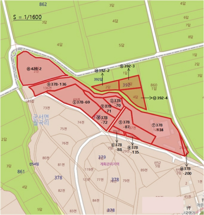 전라남도 영암군 군서면 월곡리 378-87 외 4필지 동물및식물관련시설 경매 사진 37