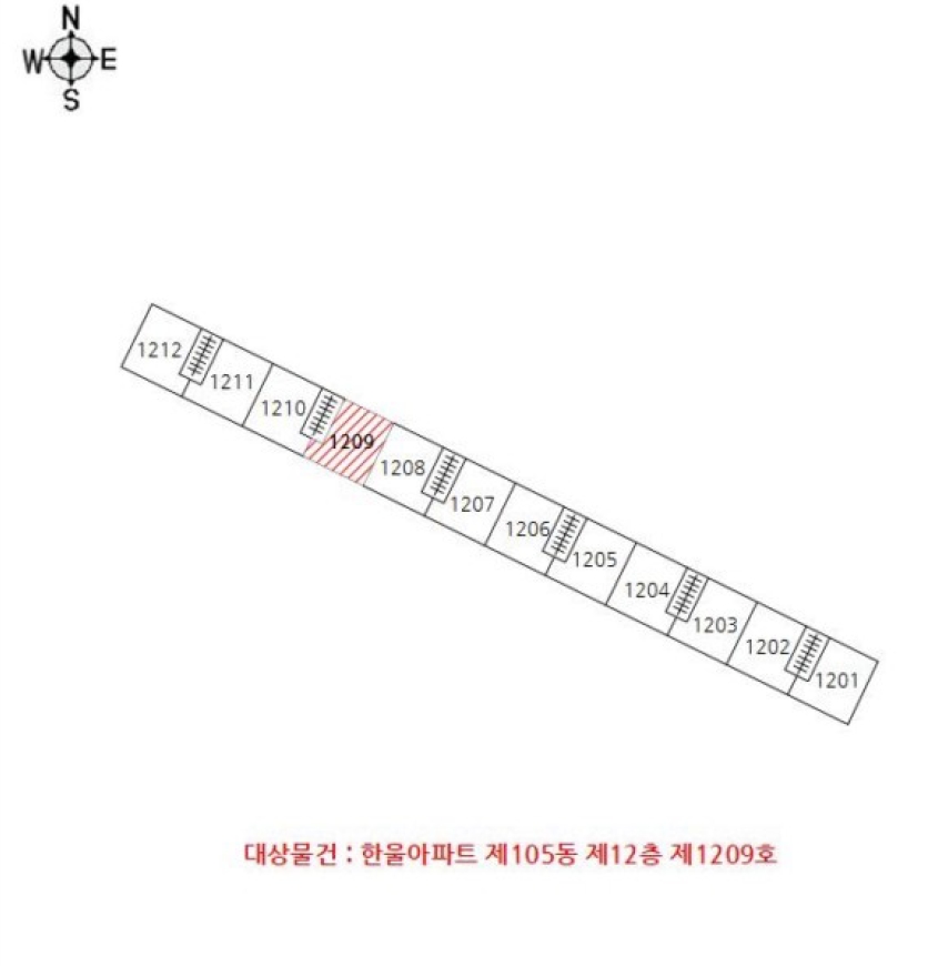 전북특별자치도 군산시 나운동 155-1 한울아파트 105동 12층1209호 아파트 경매 사진 17
